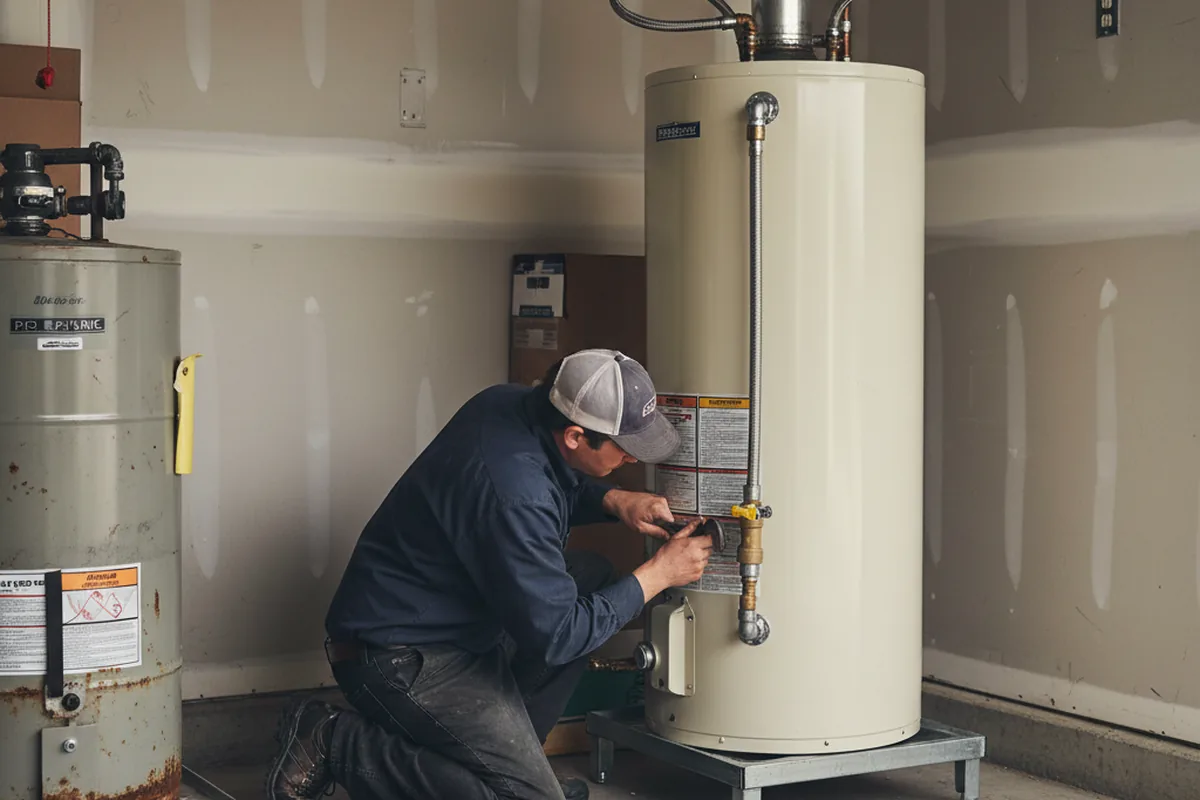 Water heater and shutoff valve replacement in Bremen
