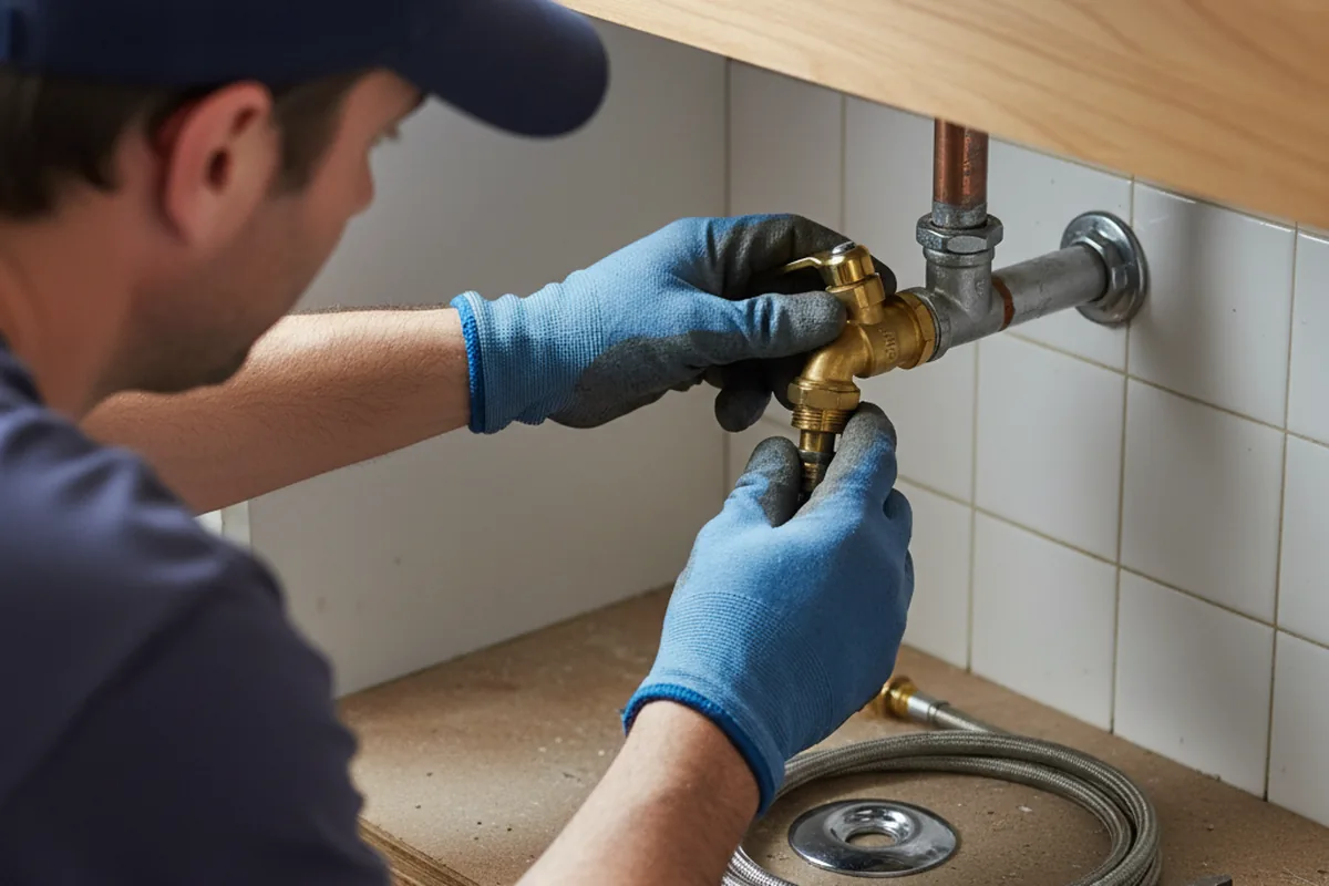 Shutoff valve and fitting work during Emergency Plumbing in Bremen